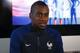 France's midfielder Blaise Matuidi holds a press conference to present the new French national football team jersey, on March 17 in Paris, ahead of the Euro 2016 European football championships. / AFP / THOMAS SAMSON (Photo credit should read THOMAS SAMSON/AFP/Getty Images)