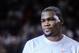 US NBA basketball player Kevin Durant #35 of the Oklahoma City Thunder looks on at a promotional event in Hong Kong on July 12, 2016. / AFP / ANTHONY WALLACE (Photo credit should read ANTHONY WALLACE/AFP/Getty Images)