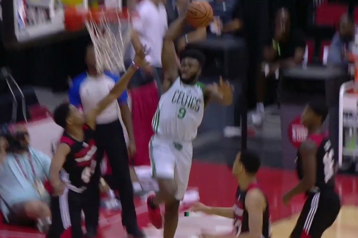 Jaylen Brown Sidesteps Defender, Rises Way Up for 1Handed Jam News