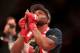 Paul Daley celebrates a win against Andre Santos during their fight at Bellator 134 on Friday, Feb. 27, 2015, in Uncasville, CT. Daley won the fight via decision. (AP Photo/Gregory Payan)