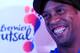 Former Brazilian footballer Ronaldhino attends a media briefing for the Premier Futsal Football League in Chennai on July 14, 2016. / AFP / ARUN SANKAR (Photo credit should read ARUN SANKAR/AFP/Getty Images)