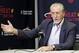 Miami Heat president Pat Riley gestures as he talks to reporters during a news conference, Thursday, July 9, 2015, in Miami. Goran Dragic has signed his five-year deal with the Miami Heat. (AP Photo/Alan Diaz)