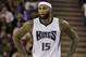 Sacramento Kings center DeMarcus Cousins during the second half of an NBA basketball game against the Utah Jazz, Sunday, March 13, 2016, in Sacramento, Calif. The Jazz won 108-99. (AP Photo/Rich Pedroncelli)