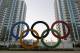 A representation of the Olympic rings are displayed in the Olympic Village in Rio de Janeiro, Brazil, Saturday, July 23, 2016. The brand new complex of residential towers are where nearly 11,000 athletes and some 6,000 coaches and other handlers will sleep, eat and train during the upcoming games, that will kickoff on Aug. 5(AP Photo/Leo Correa)