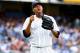 NEW YORK, NY - JULY 23: Ivan Nova #47 of the New York Yankees celebrates in the seventh inning against the San Francisco Giants on July 23, 2016 at Yankee Stadium in the Bronx borough of New York City. (Photo by Elsa/Getty Images)