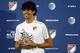COMMERCE CITY, CO - JULY 29: Kaka #22 of MLS All-Stars receives the MVP trophy for the 2015 AT&T Major League Soccer All-Star game at Dick's Sporting Goods Park on July 29, 2015 in Commerce City, Colorado. The MLS All-Stars defeated Tottenham Hotspur 2-1. (Photo by Doug Pensinger/Getty Images)