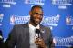 TORONTO, CANADA - MAY 27: LeBron James #23 of the Cleveland Cavaliers speaks at a post game press conference after a victory in Game Six of the Eastern Conference Finals against the Toronto Raptors during the 2016 NBA Playoffs on May 27, 2016 at the Air Canada Centre in Toronto, Ontario, Canada. NOTE TO USER: User expressly acknowledges and agrees that, by downloading and or using this Photograph, user is consenting to the terms and conditions of the Getty Images License Agreement. Mandatory Copyright Notice: Copyright 2016 NBAE (Photo by Nathaniel S. Butler/NBAE via Getty Images)