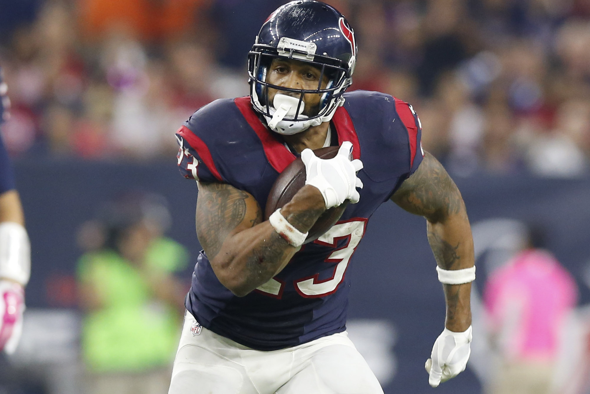 Arian Foster of Houston Texans injures Achilles in loss to Miami