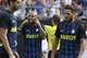Inter Milan midfielder Felipe Melo tries to get his teammates to start thinking as they fall behind Bayern Munich, 4-0, during the first half of an International Champions Cup soccer match Saturday, July 30, 2016 in Charlotte, N.C. (AP Photo/Bob Leverone)
