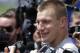 New England Patriots tight end Rob Gronkowski, speaks with reporters following an NFL football training camp practice Thursday, July 28, 2016, in Foxborough, Mass. (AP Photo/Steven Senne)
