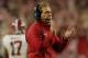 GLENDALE, AZ - JANUARY 11: Head coach Nick Saban celebrates after O.J. Howard #88 of the Alabama Crimson Tide scored a 53 yards touchdown in the third quarter against the Clemson Tigers during the 2016 College Football Playoff National Championship Game at University of Phoenix Stadium on January 11, 2016 in Glendale, Arizona. (Photo by Kevin C. Cox/Getty Images)