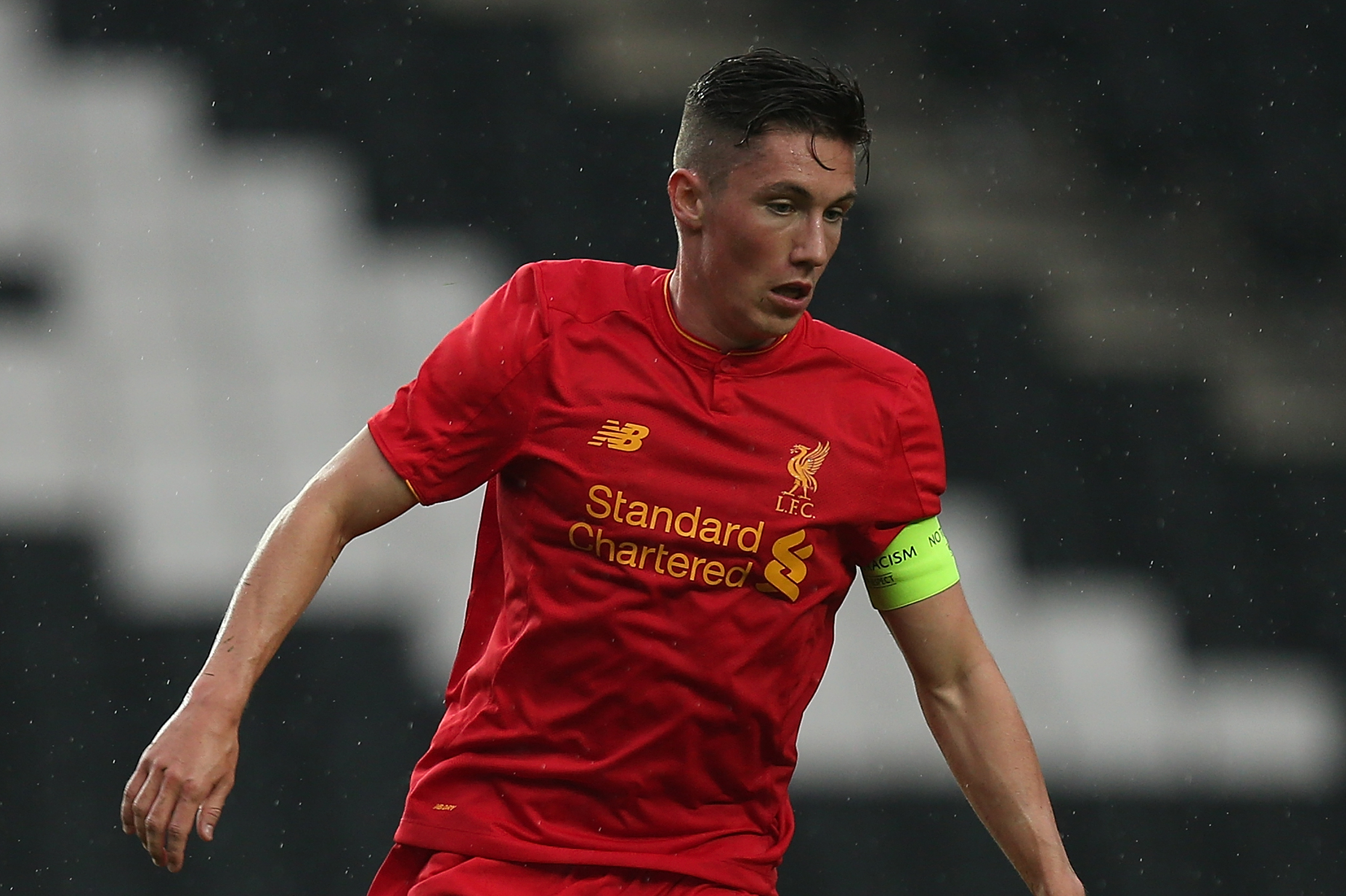 Winger Harry Wilson of Liverpool FC 59 in Action Against Sporting