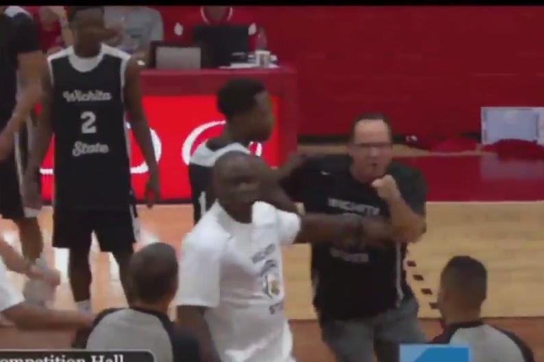 Wichita State Coach Gregg Marshall Restrained from Refs in Heated