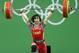 Xiang Yanmei, of China, competes in the women's 69kg weightlifting competition at the 2016 Summer Olympics in Rio de Janeiro, Brazil, Wednesday, Aug. 10, 2016. (AP Photo/Mike Groll)