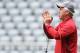 Bayern Munich's Italian headcoach Carlo Ancelotti reacts during a training session of the German first division Bundesliga club FC Bayern Munich in the stadium in Munich, southern Germany, on August 6, 2016. / AFP / CHRISTOF STACHE (Photo credit should read CHRISTOF STACHE/AFP/Getty Images)