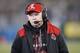 NASHVILLE, TN - DECEMBER 30: Head coach Bobby Petrino of the Louisville Cardinals looks on against the Texas A&M Aggies during the Franklin American Mortgage Music City Bowl at Nissan Stadium on December 30, 2015 in Nashville, Tennessee. Louisville defeated Texas A&M 27-21. (Photo by Joe Robbins/Getty Images)
