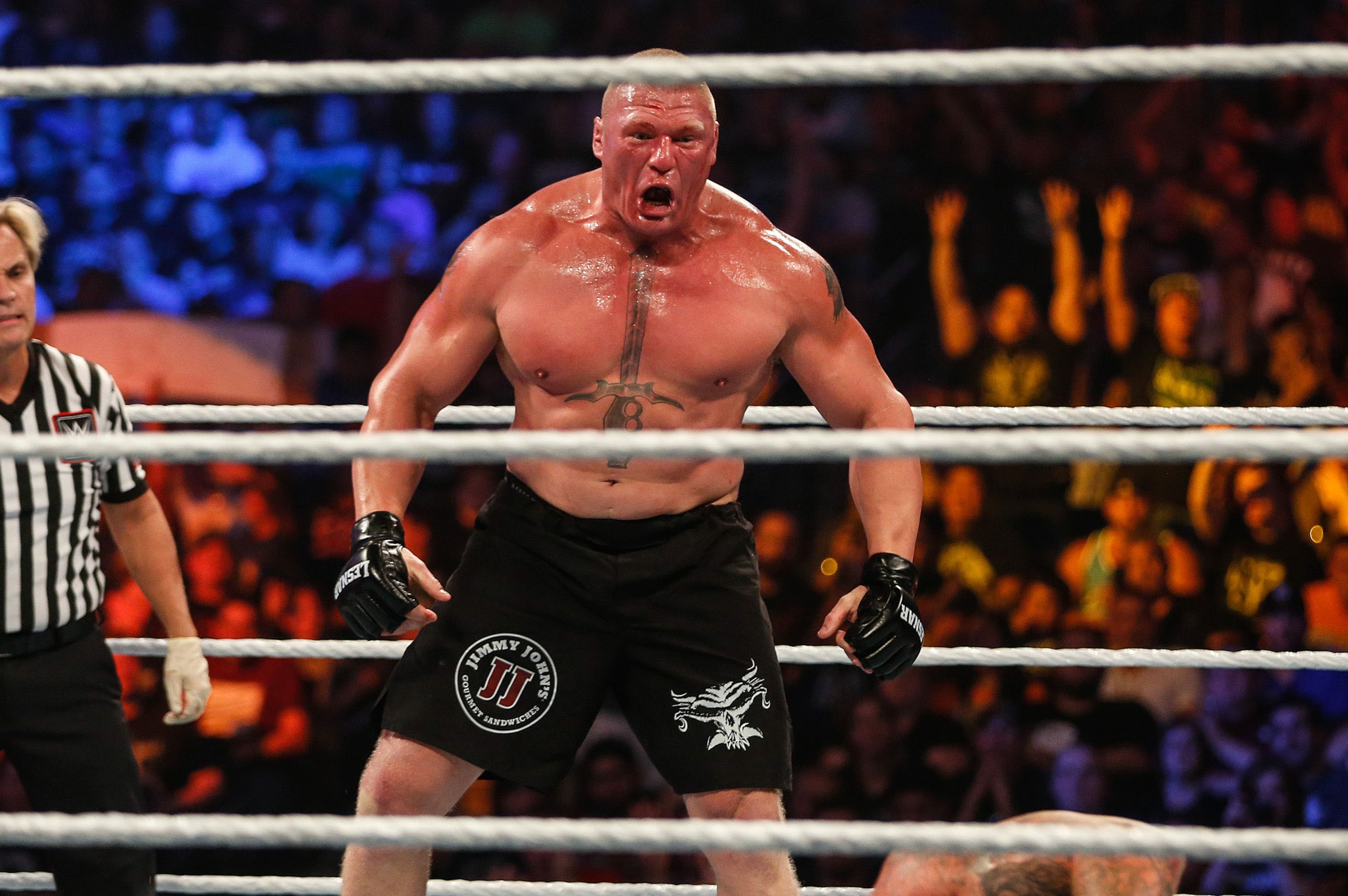 Brock Lesnar Fined For Assault On Randy Orton At Wwe Summerslam Brock Lesnar Fined For Assault On Randy Orton At Wwe Summerslam