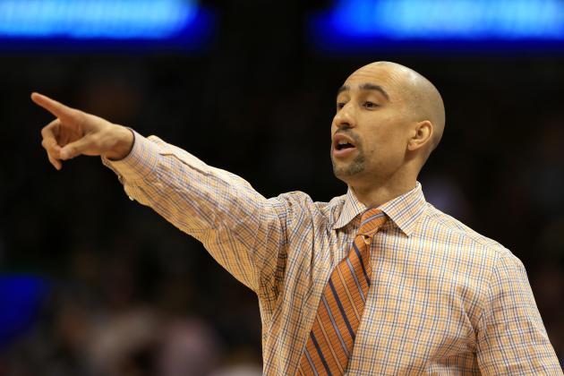 OKLAHOMA CITY, OK - MARCH 18:  Head coach Shaka Smart of the Texas Longhorns shouts to his team in the first half against the Northern Iowa Panthers during the first round of the 2016 NCAA Men's Basketball Tournament at Chesapeake Energy Arena on March 18, 2016 in Oklahoma City, Oklahoma.  (Photo by Tom Pennington/Getty Images)