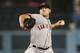 LOS ANGELES, CALIFORNIA - AUGUST 25: Matt Moore #45 of the San Francisco Giants throws a pitch against the Los Angeles Dodgers at Dodger Stadium on August 25, 2016 in Los Angeles, California. (Photo by Stephen Dunn/Getty Images)