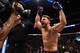 Mike Perry celebrates his win over Hyung Gyu Lim.