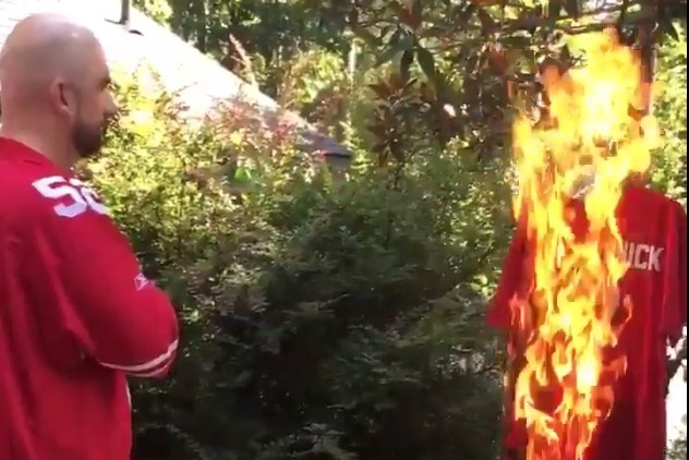 49ers Fan Burns Colin Kaepernick Jersey While Playing 'The Star-Spangled  Banner', News, Scores, Highlights, Stats, and Rumors
