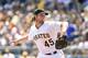 Pittsburgh Pirates' Gerrit Cole pitches during a baseball game against the Houston Astros in Pittsburgh, Wednesday, Aug. 24, 2016. (AP Photo/Fred Vuich)