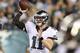 Philadelphia Eagles quarterback Carson Wentz (11) throws a pass during the first half of a preseason NFL football game against the Tampa Bay Buccaneers Thursday, Aug. 11, 2016, in Philadelphia. (AP Photo/Mel Evans)