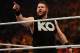 NEW YORK, NY - AUGUST 23: Kevin Owens celebrates his victory over Cesaro at the WWE SummerSlam 2015 at Barclays Center of Brooklyn on August 23, 2015 in New York City. (Photo by JP Yim/Getty Images)