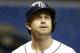 Aug 2, 2016; St. Petersburg, FL, USA; Tampa Bay Rays third baseman Evan Longoria (3) at Tropicana Field. Kansas City Royals defeated the Tampa Bay Rays 3-2. Mandatory Credit: Kim Klement-USA TODAY Sports
