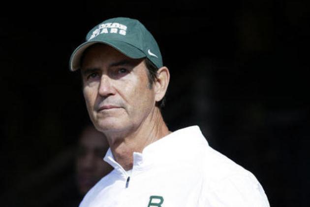 FILE - In this Dec. 5, 2015, file photo, Baylor coach Art Briles stands in the tunnel before the team's NCAA college football game against Texas in Waco, Texas. Former Baylor coach Briles is confident he will get another chance and says he has learned some lessons after losing his job over allegations that his program mishandled complaints of sexual assault. In his most extensive public comments since leaving Baylor, Briles said while visiting training camp with the Dallas Cowboys on Tuesday, Aug. 9, 2016, that the circumstances leading to his departure were unfortunate for a lot of people,