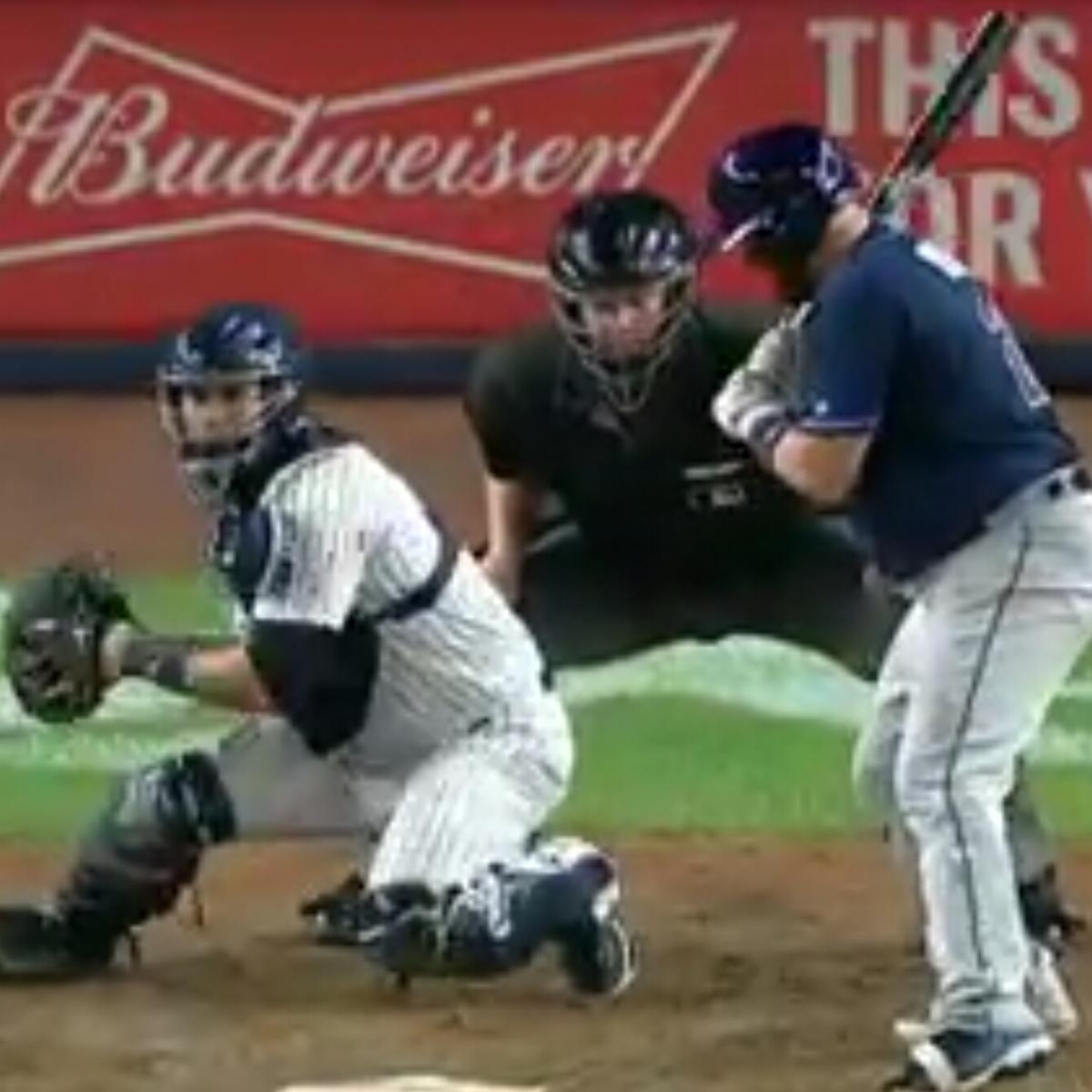 Yankees' Gary Sanchez Makes Impressive Throw to 2nd Base from His Knees