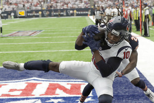 Will Fuller and DeAndre Hopkins of the Houston Texans celebration