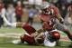 Washington State linebacker Logan Tago (45) brings down Eastern Washington quarterback Gage Gubrud during the second half of an NCAA college football game in Pullman, Wash., Saturday, Sept. 3, 2016. (AP Photo/Young Kwak)