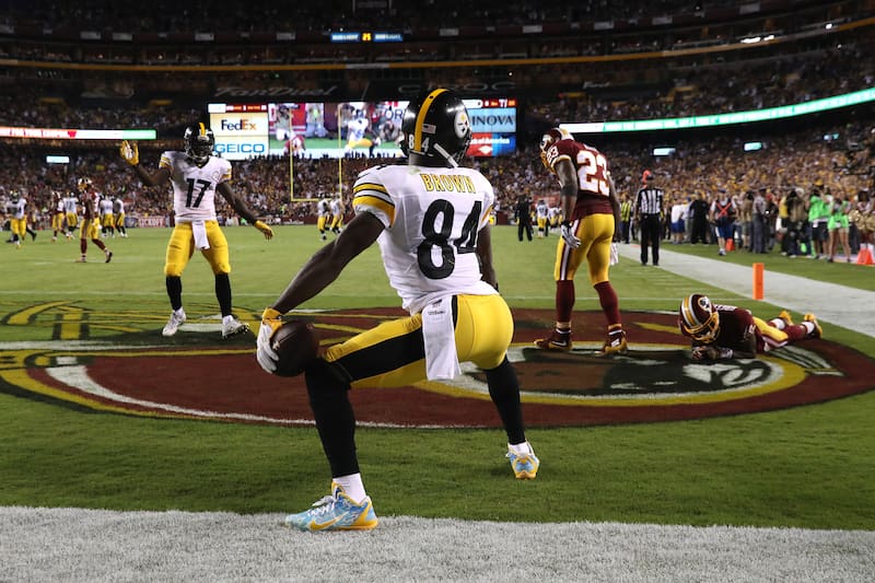 Antonio Brown Fined For Touchdown Dance Cleats Vs Redskins Antonio Brown Fined For Touchdown Dance Cleats Vs Redskins