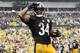 PITTSBURGH, PA - SEPTEMBER 18: DeAngelo Williams #34 of the Pittsburgh Steelers celebrates his touchdown reception in the fourth quarter during the game against the Cincinnati Bengals at Heinz Field on September 18, 2016 in Pittsburgh, Pennsylvania. (Photo by Joe Sargent/Getty Images)