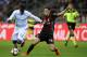 MILAN, MILANO - SEPTEMBER 20: Balde Diao Keita of SS Lazio is tackled by Davide Calabria of AC Milan during the Serie A match between AC Milan and SS Lazio at Stadio Giuseppe Meazza on September 20, 2016 in Milan, Italy. (Photo by Getty Images/Getty Images)