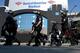 CHARLOTTE, NC - SEPTEMBER 25: Charlotte Mecklenburg Police Department deploy outside of Bank of America Stadium prior to the game between the Carolina Panthers and the Minnesota Vikings on September 25, 2016 in Charlotte, North Carolina. Charlotte has been the site of civil unrest since Keith Lamont Scott, 43, was shot and killed by police officers at an apartment complex near UNC Charlotte on September 25, 2016. (Photo by Grant Halverson/Getty Images)