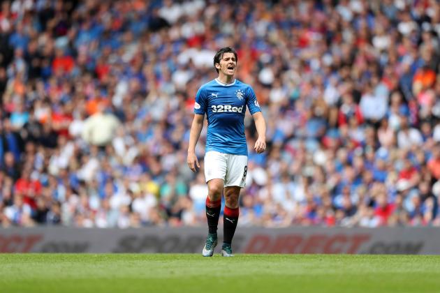 GLASGOW, SCOTLAND - AUGUST 06: Joey Barton of Rangers during the Ladbrokes Scottish Premiership match between Rangers and Hamilton Academical at Ibrox Stadium on August 6, 2016 in Glasgow, Scotland. (Photo by Lynne Cameron/Getty Images)