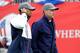 CHASKA, MN - SEPTEMBER 30: Vice-captain Tiger Woods and captain Davis Love III of the United States walk off the first tee during morning foursome matches of the 2016 Ryder Cup at Hazeltine National Golf Club on September 30, 2016 in Chaska, Minnesota. (Photo by Jamie Squire/Getty Images)