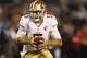 SAN DIEGO, CA - SEPTEMBER 1: Christian Ponder #5 of the San Francisco 49ers rushes for a 1-yard touchdown during the game against the San Diego Chargers at Qualcomm Stadium on September 1, 2016 in San Diego, California. The 49ers defeated the Chargers 31-21. (Photo by Michael Zagaris/San Francisco 49ers/Getty Images)