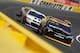 CHARLOTTE, NC - OCTOBER 09: Denny Hamlin, driver of the #11 FedEx Office Toyota, leads a pack of cars during the NASCAR Sprint Cup Series Bank of America 500 at Charlotte Motor Speedway on October 9, 2016 in Charlotte, North Carolina. (Photo by Brian Lawdermilk/Getty Images)