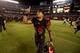 SAN DIEGO, CA - SEPTEMBER 10: Donnel Pumphrey #19 of the San Diego State Aztecs points at the sky after defeating California Golden Bears 45-40 during a game at Qualcomm Stadium on September 10, 2016 in San Diego, California. (Photo by Sean M. Haffey/Getty Images)