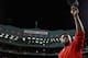 BOSTON, MA - OCTOBER 10: David Ortiz #34 of the Boston Red Sox tips his cap after the Cleveland Indians defeated the Boston Red Sox 4-3 in game three of the American League Divison Series to advance to the American League Championship Series at Fenway Park on October 10, 2016 in Boston, Massachusetts. (Photo by Maddie Meyer/Getty Images)