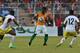 Ivory Coast's Serge Aurier vies with Mali's Moussa Doumbia (R) and Youssouf Kone (L) during the FIFA World Cup 2018 football qualification match between Ivory Coast and Mali at the stade de la Paix in Bouake on October 8, 2016. / AFP / ISSOUF SANOGO (Photo credit should read ISSOUF SANOGO/AFP/Getty Images)