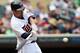 MINNEAPOLIS, MN - SEPTEMBER 04: Kurt Suzuki #8 of the Minnesota Twins hits an RBI double against the Chicago White Sox during the ninth inning of the game on September 4, 2016 at Target Field in Minneapolis, Minnesota. The White Sox defeated the Twins 13-11 in twelve innings. (Photo by Hannah Foslien/Getty Images)