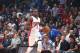 AUBURN HILLS, MI - APRIL 24: Reggie Jackson #1 of the Detroit Pistons brings the ball up court against the Cleveland Cavaliers in Game Four of the Eastern Conference Quarterfinals during the 2016 NBA Playoffs on April 24, 2016 at The Palace of Auburn Hills in Auburn Hills, Michigan. NOTE TO USER: User expressly acknowledges and agrees that, by downloading and/or using this photograph, User is consenting to the terms and conditions of the Getty Images License Agreement. Mandatory Copyright Notice: Copyright 2016 NBAE (Photo by Nathaniel S. Butler/NBAE via Getty Images)