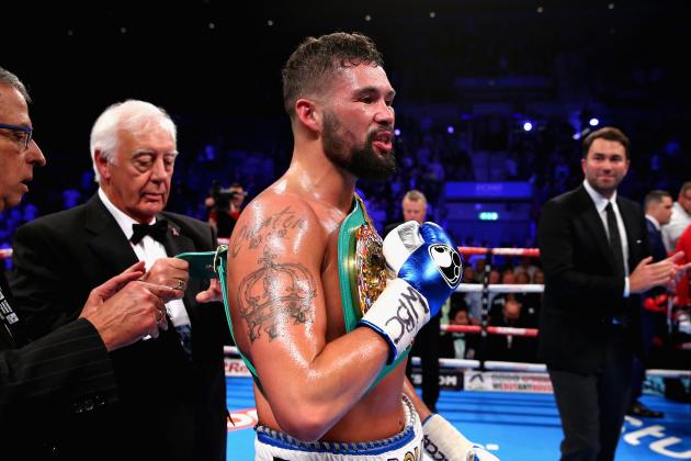 LIVERPOOL, ENGLAND - OCTOBER 15: Tony Bellew of England celebrates after winning in the WBC Cruiserweight Championship match during Boxing at Echo Arena on October 15, 2016 in Liverpool, England. (Photo by Alex Livesey/Getty Images)