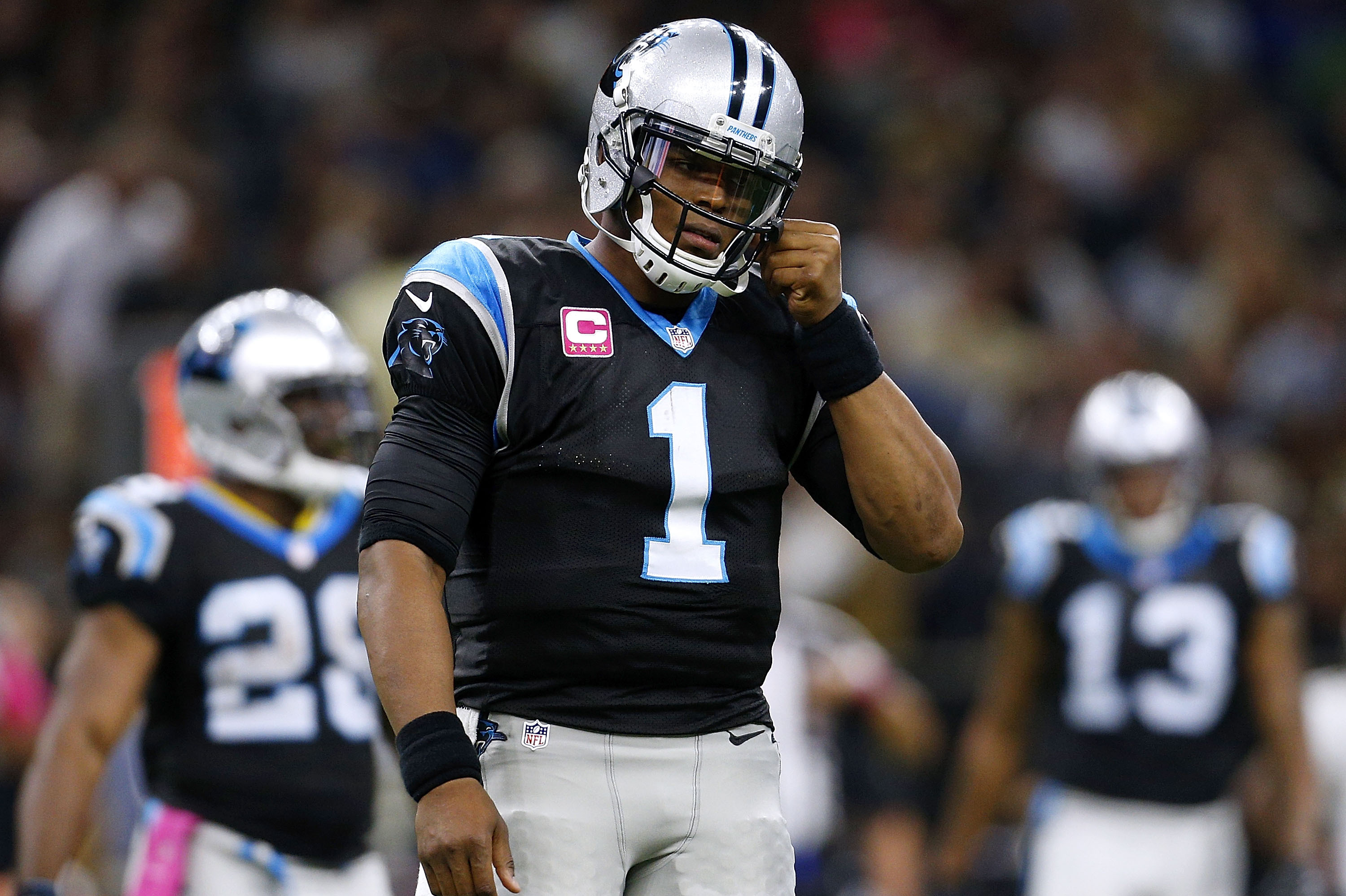 Cam Newton cuts short postgame news conference after loss to Saints