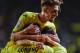 Villarreal players celebrate their second goal during the Spanish league football match Villarreal CF vs RC Celta de Vigo at El Madrigal stadium in Vila-real on October 16, 2016. / AFP / JOSE JORDAN (Photo credit should read JOSE JORDAN/AFP/Getty Images)
