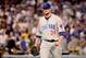 LOS ANGELES, CA - OCTOBER 20: Jon Lester #34 of the Chicago Cubs reacts after the final out in the third inning against the Los Angeles Dodgers in game five of the National League Division Series at Dodger Stadium on October 20, 2016 in Los Angeles, California. (Photo by Harry How/Getty Images)